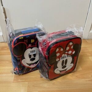 Set of 2 Mickey and Minnie Mouse Disney Lunch Boxes